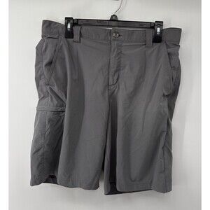 Columbia Men’s Gray Fishing Shorts PFG Mesh Inside Size 34 W X 10 L